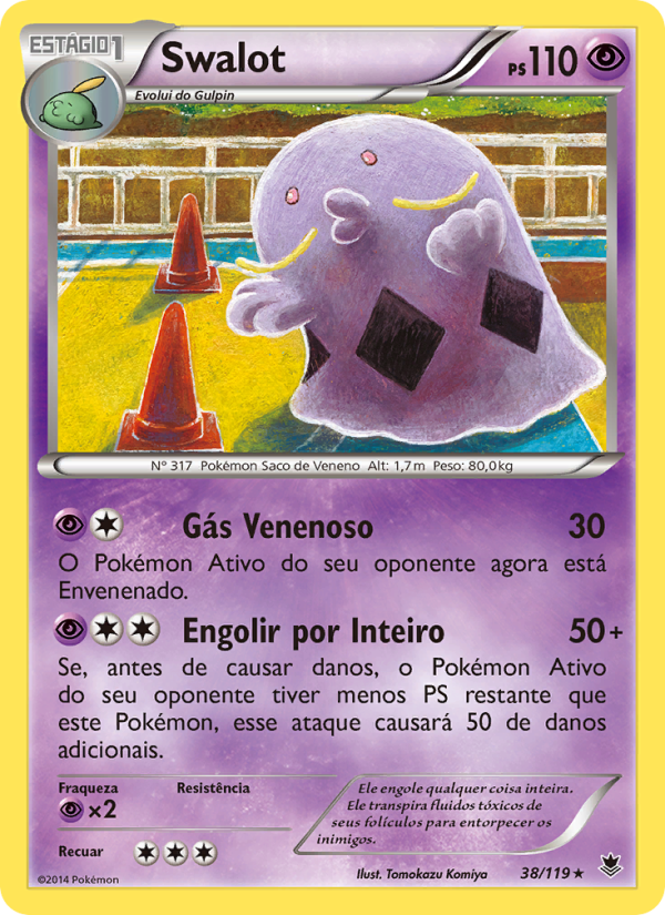 Swalot 38 — Força Fantasma (Portuguese Pokémon TCG card)
