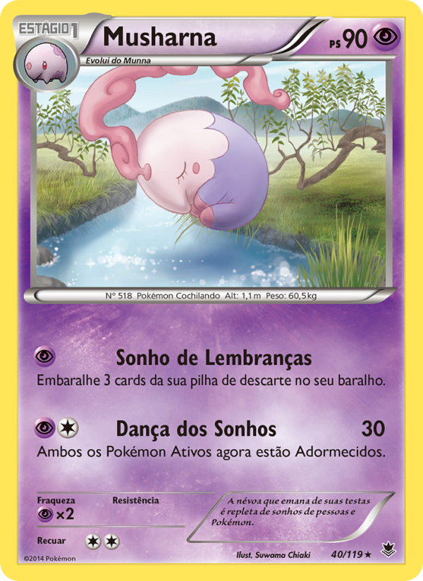 Musharna 40 — Força Fantasma (Portuguese Pokémon TCG card)