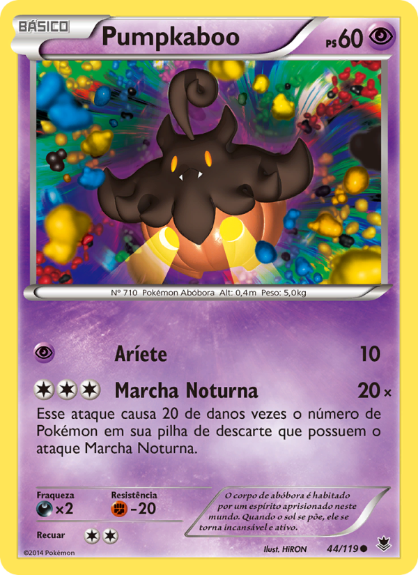 Pumpkaboo 44 — Força Fantasma (Portuguese Pokémon TCG card)