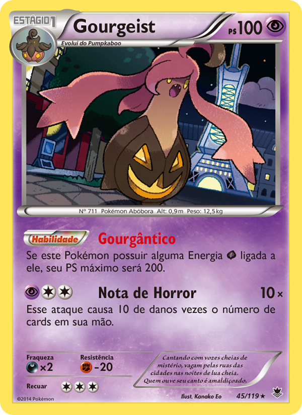 Gourgeist 45 — Força Fantasma (Portuguese Pokémon TCG card)