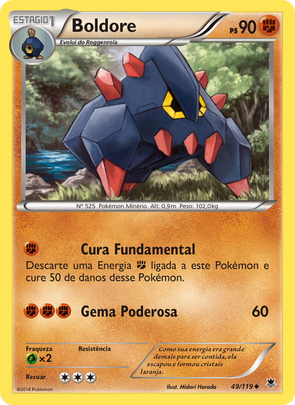 Boldore 49 — Força Fantasma (Portuguese Pokémon TCG card)