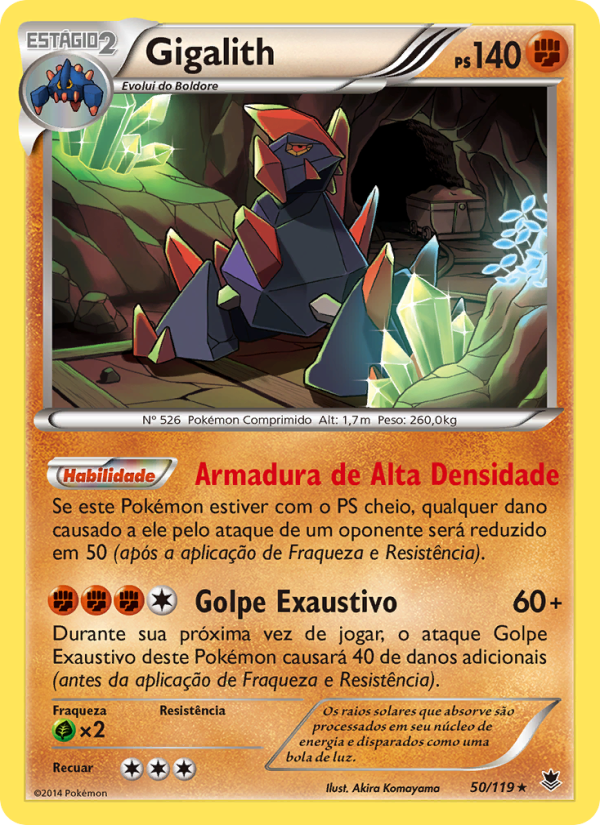 Gigalith 50 — Força Fantasma (Portuguese Pokémon TCG card)