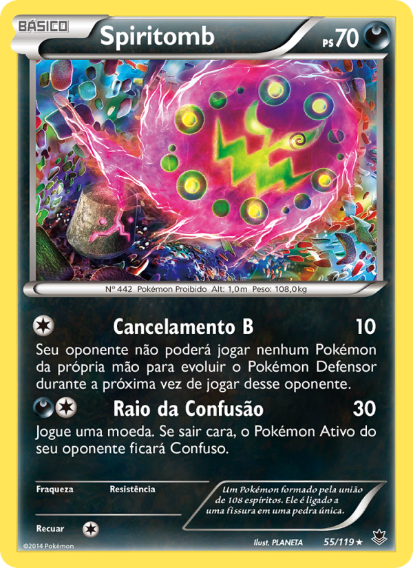Spiritomb 55 — Força Fantasma (Portuguese Pokémon TCG card)