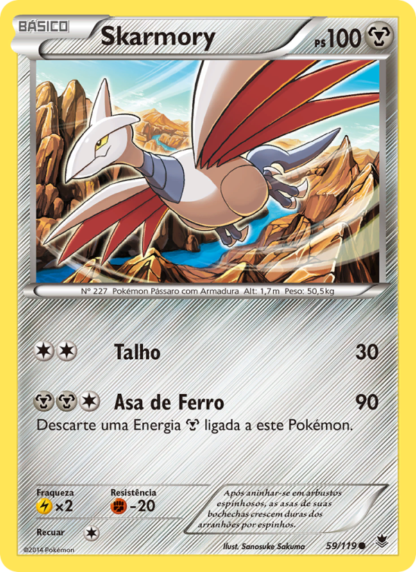 Skarmory 59 — Força Fantasma (Portuguese Pokémon TCG card)