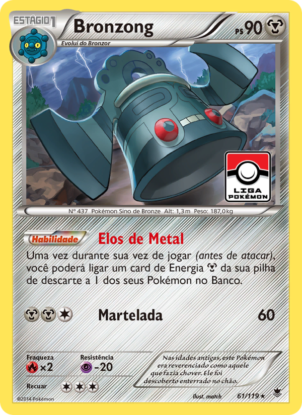 Bronzong 61 — Força Fantasma (Portuguese Pokémon TCG card)