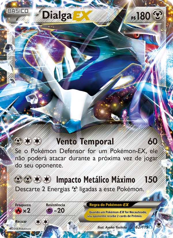 Dialga EX 62 — Força Fantasma (Portuguese Pokémon TCG card)