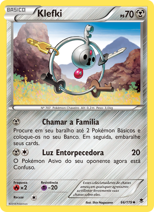 Klefki 66 — Força Fantasma (Portuguese Pokémon TCG card)