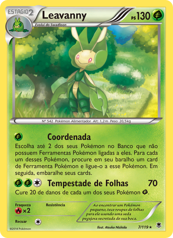 Leavanny 7 — Phantom Forces (Portuguese Pokémon TCG card)