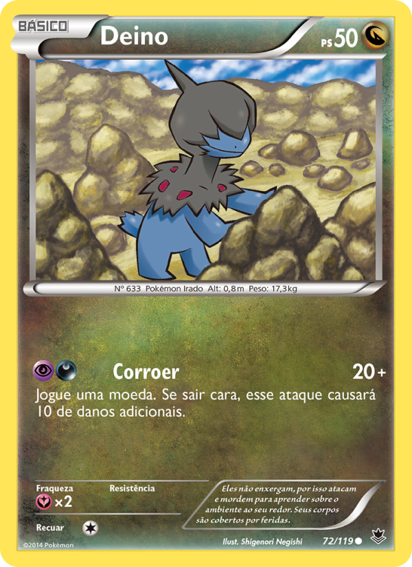 Deino 72 — Força Fantasma (Portuguese Pokémon TCG card)