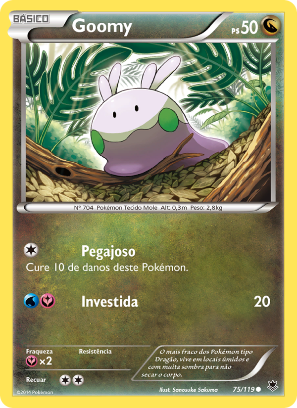 Goomy 75 — Força Fantasma (Portuguese Pokémon TCG card)