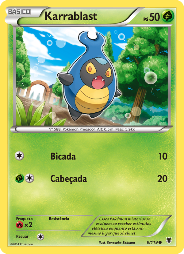 Karrablast 8 — Phantom Forces (Portuguese Pokémon TCG card)