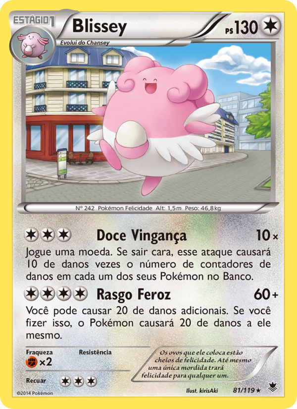 Blissey 81 — Força Fantasma (Portuguese Pokémon TCG card)