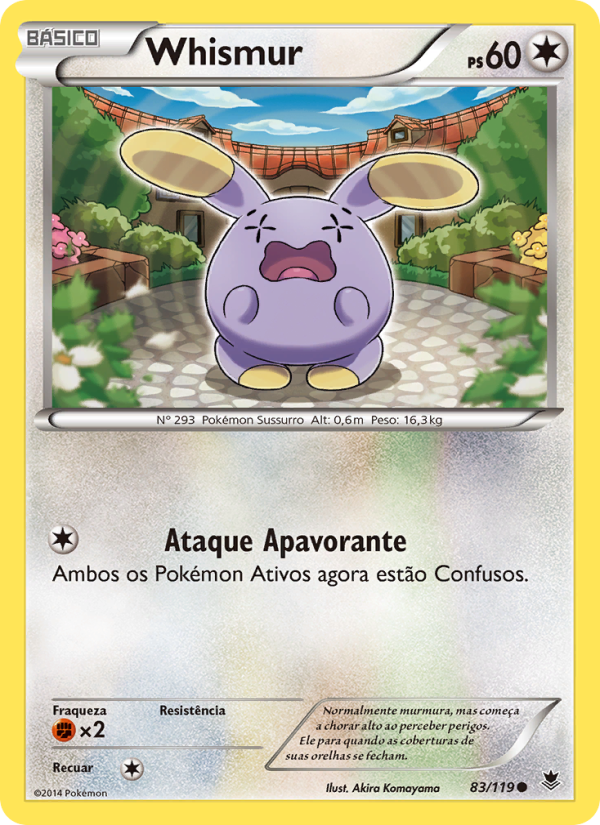 Whismur 83 — Força Fantasma (Portuguese Pokémon TCG card)