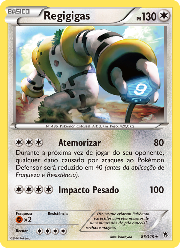 Regigigas 86 — Força Fantasma (Portuguese Pokémon TCG card)