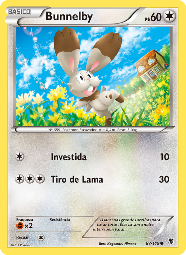 Bunnelby 87 — Força Fantasma (Portuguese Pokémon TCG card)