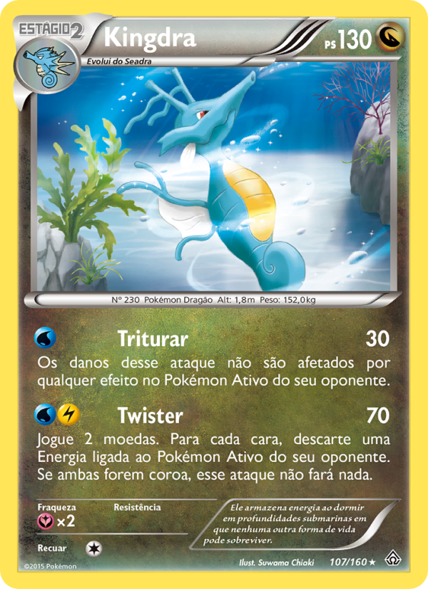 Kingdra 107 — Primal Clash (Portuguese Pokémon TCG card)