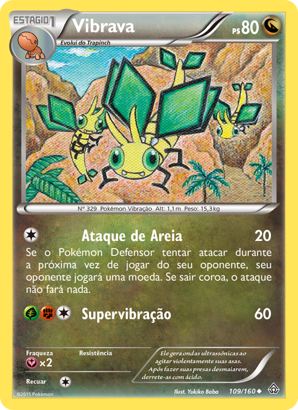 Vibrava 109 — Conflito Primitivo (Portuguese Pokémon TCG card)