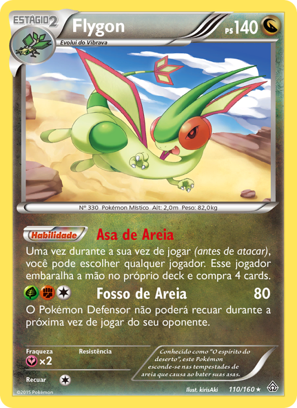 Flygon 110 — Conflito Primitivo (Portuguese Pokémon TCG card)