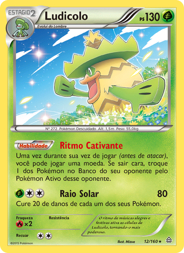 Ludicolo 12 — Conflito Primitivo (Portuguese Pokémon TCG card)