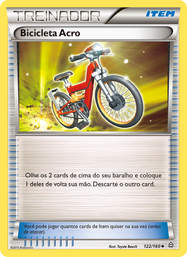 Bicicleta Acro 122 — Conflito Primitivo (Portuguese Pokémon TCG card)