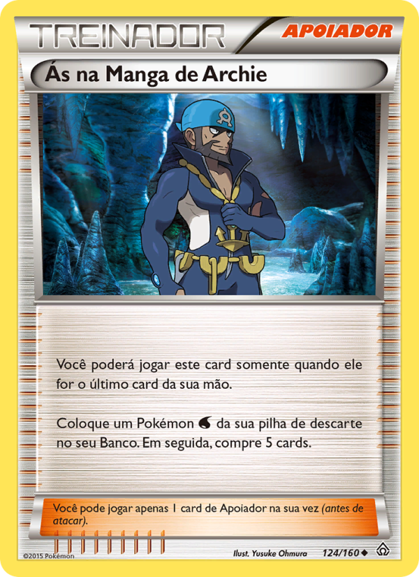 Ás na Manga de Archie 124 — Conflito Primitivo (Portuguese Pokémon TCG card)
