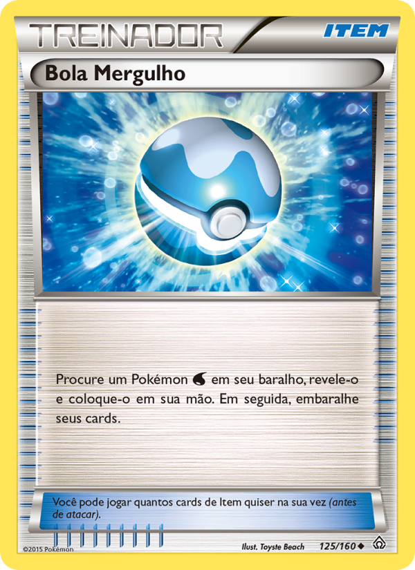 Bola Mergulho 125 — Conflito Primitivo (Portuguese Pokémon TCG card)