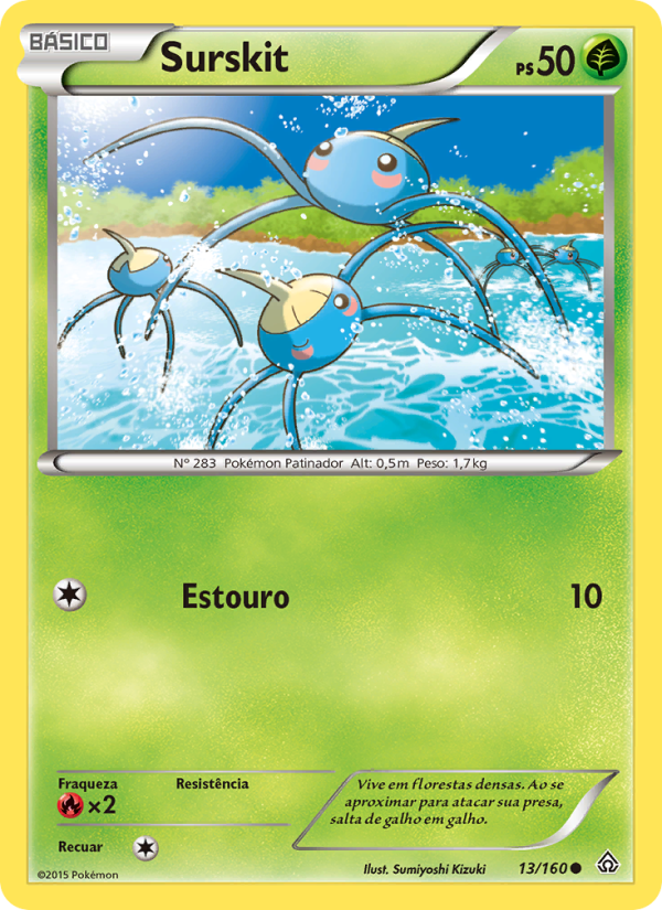 Surskit 13 — Conflito Primitivo (Portuguese Pokémon TCG card)
