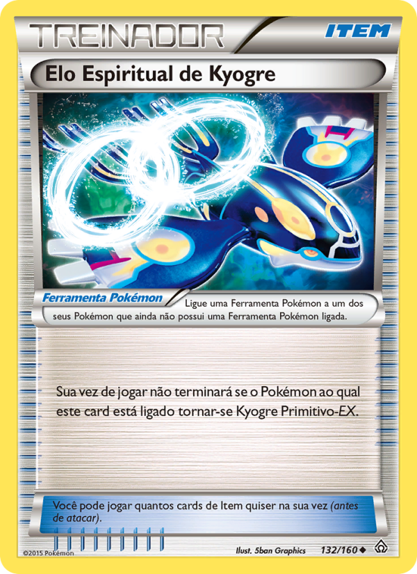 Elo Espiritual de Kyogre 132 — Conflito Primitivo (Portuguese Pokémon TCG card)