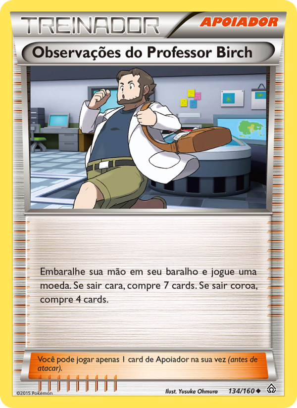 Observações do Professor Birch 134 — Conflito Primitivo (Portuguese Pokémon TCG card)