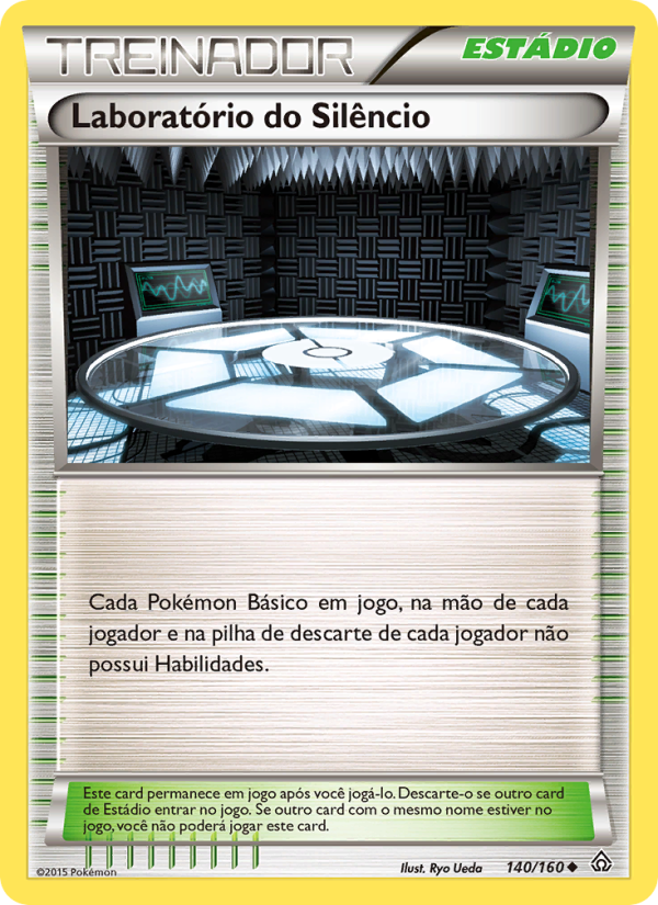 Laboratório do Silêncio 140 — Conflito Primitivo (Portuguese Pokémon TCG card)