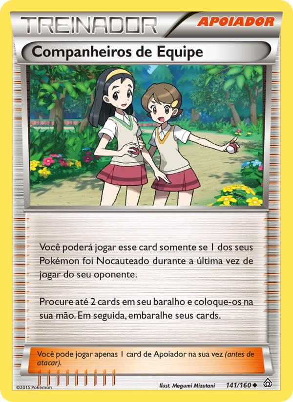 Companheiros de Equipe 141 — Conflito Primitivo (Portuguese Pokémon TCG card)