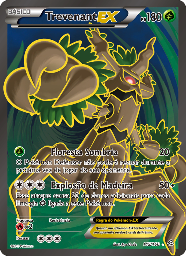 Trevenant EX 145 — Conflito Primitivo (Portuguese Pokémon TCG card)