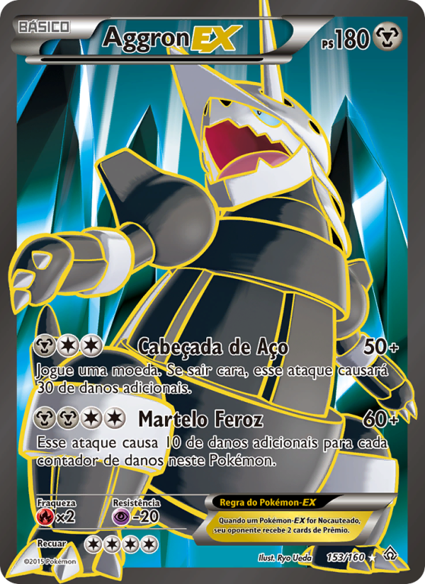 Aggron EX 153 — Conflito Primitivo (Portuguese Pokémon TCG card)