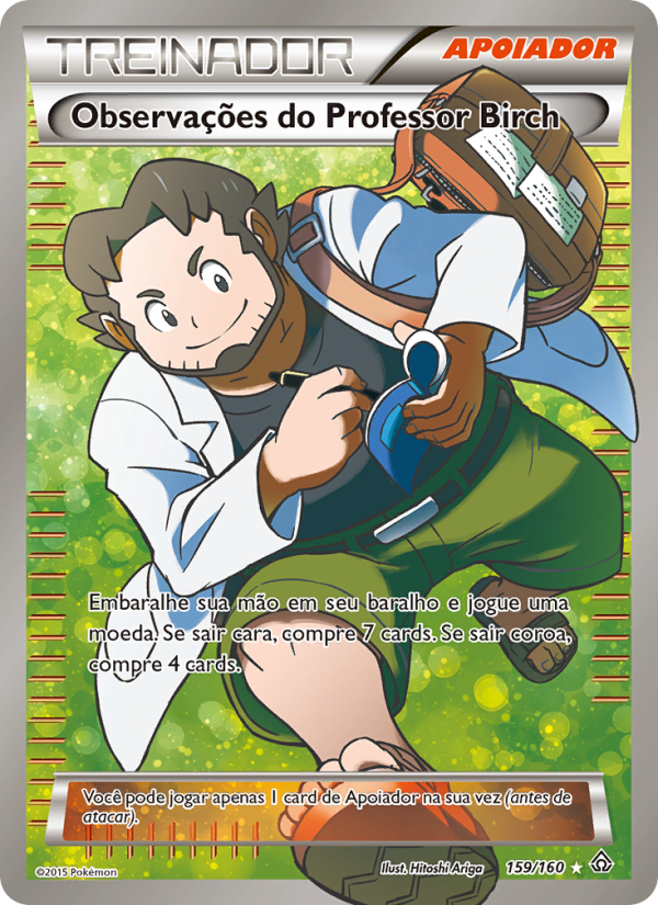 Observações do Professor Birch 159 — Conflito Primitivo (Portuguese Pokémon TCG card)