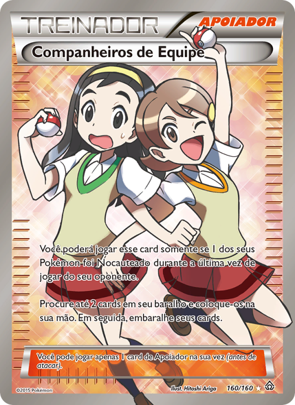 Companheiros de Equipe 160 — Conflito Primitivo (Portuguese Pokémon TCG card)