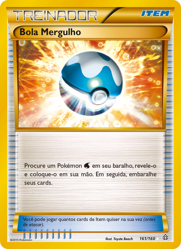 Bola Mergulho 161 — Conflito Primitivo (Portuguese Pokémon TCG card)