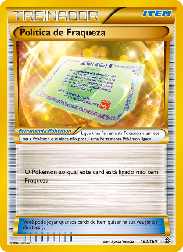 Política de Fraqueza 164 — Conflito Primitivo (Portuguese Pokémon TCG card)
