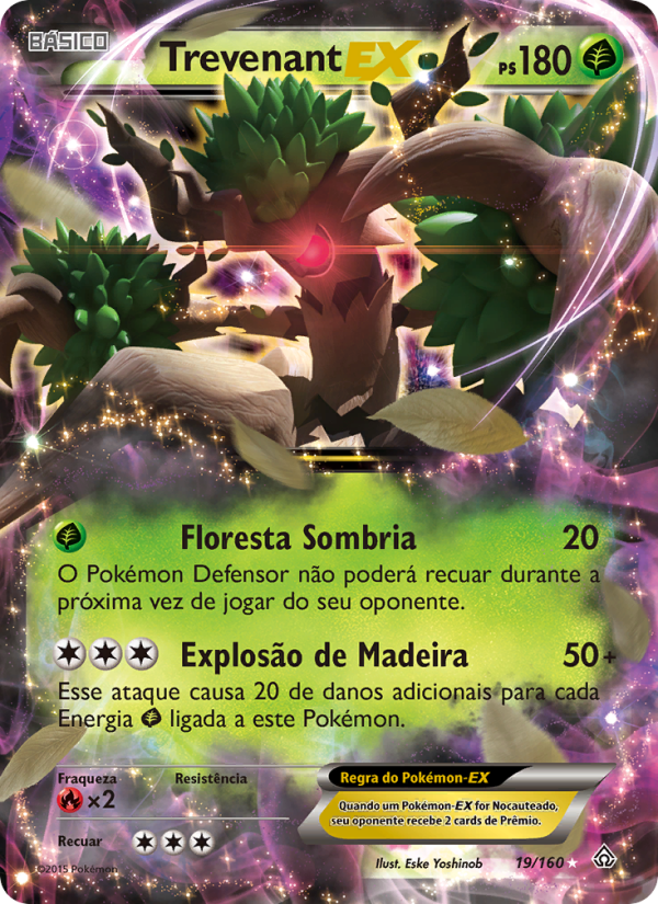 Trevenant EX 19 — Conflito Primitivo (Portuguese Pokémon TCG card)