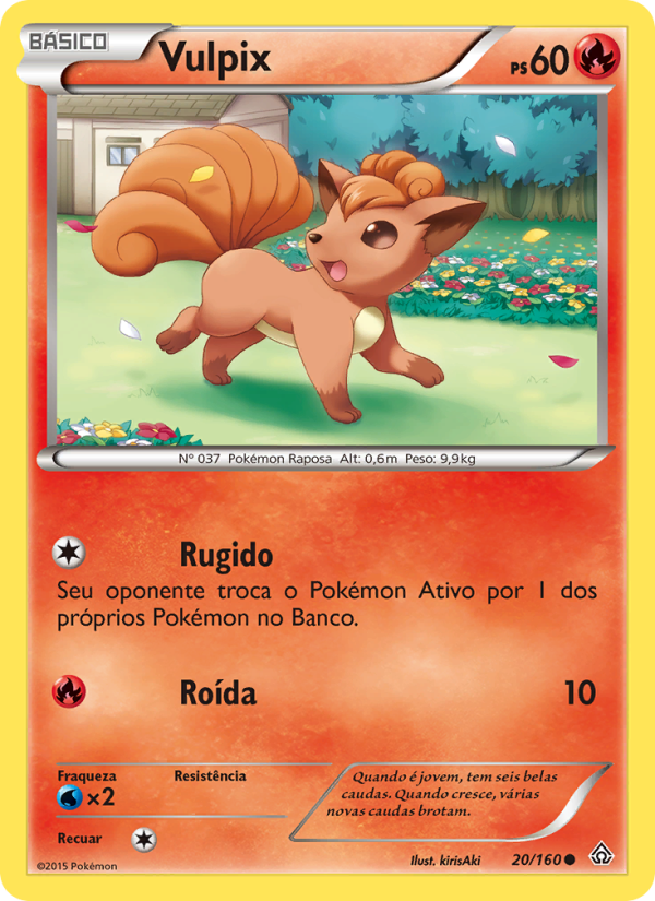 Vulpix 20 — Conflito Primitivo (Portuguese Pokémon TCG card)