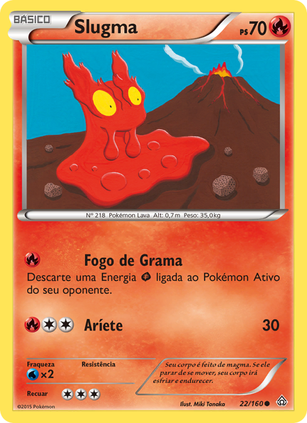 Slugma 22 — Conflito Primitivo (Portuguese Pokémon TCG card)