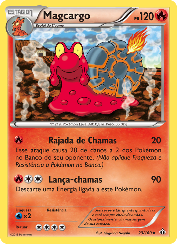 Magcargo 23 — Conflito Primitivo (Portuguese Pokémon TCG card)