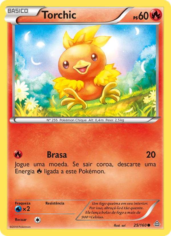Torchic 25 — Conflito Primitivo (Portuguese Pokémon TCG card)