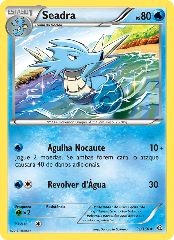 Seadra 31 — Conflito Primitivo (Portuguese Pokémon TCG card)