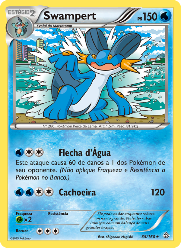 Swampert 35 — Conflito Primitivo (Portuguese Pokémon TCG card)