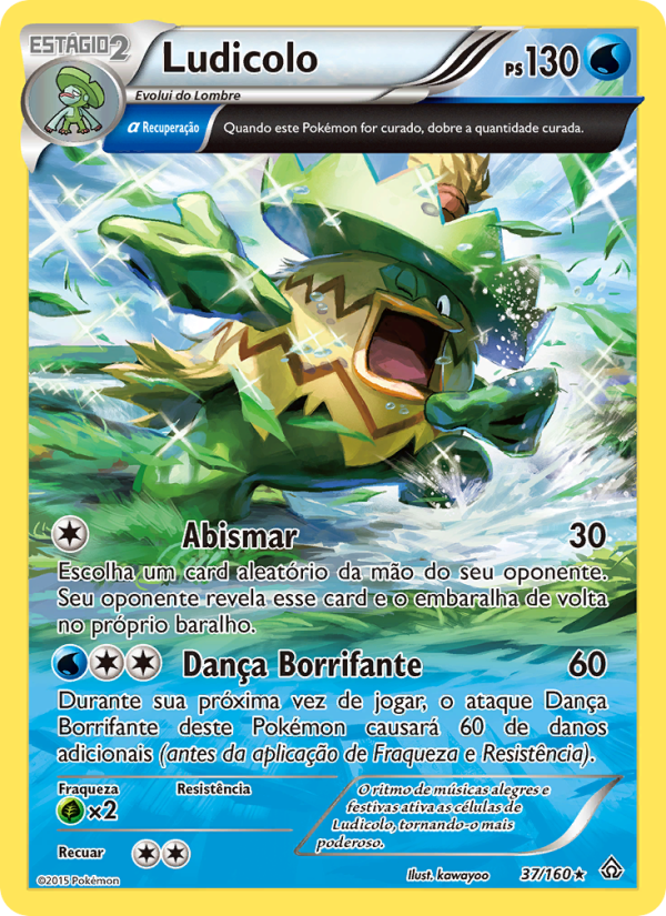 Ludicolo 37 — Conflito Primitivo (Portuguese Pokémon TCG card)