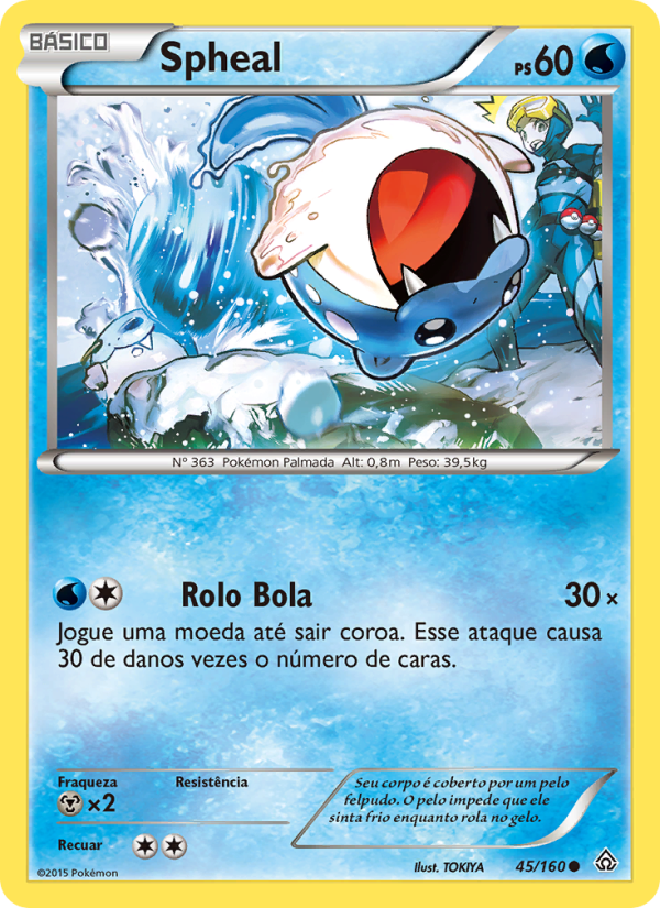 Spheal 45 — Conflito Primitivo (Portuguese Pokémon TCG card)