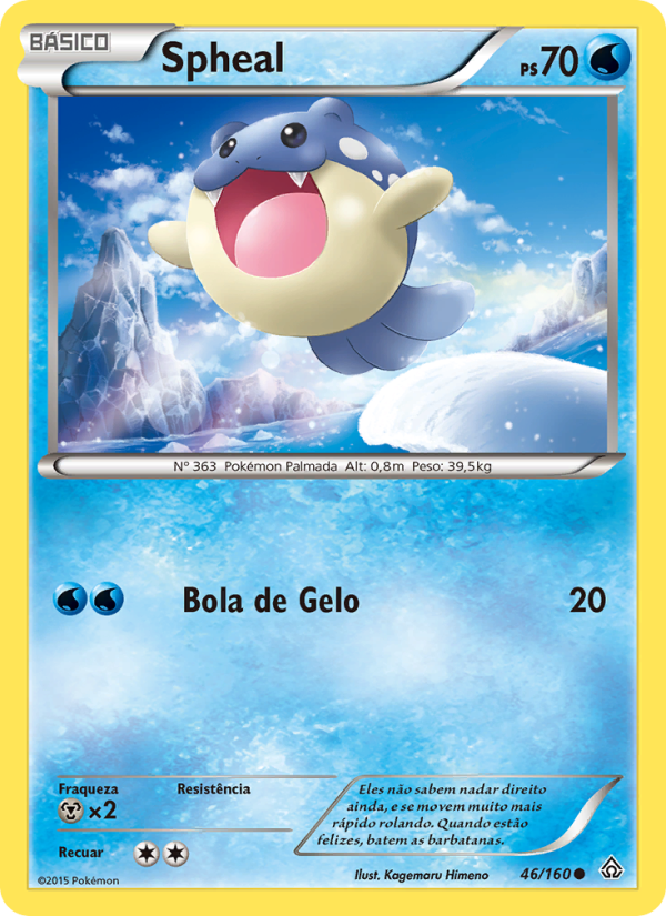 Spheal 46 — Conflito Primitivo (Portuguese Pokémon TCG card)