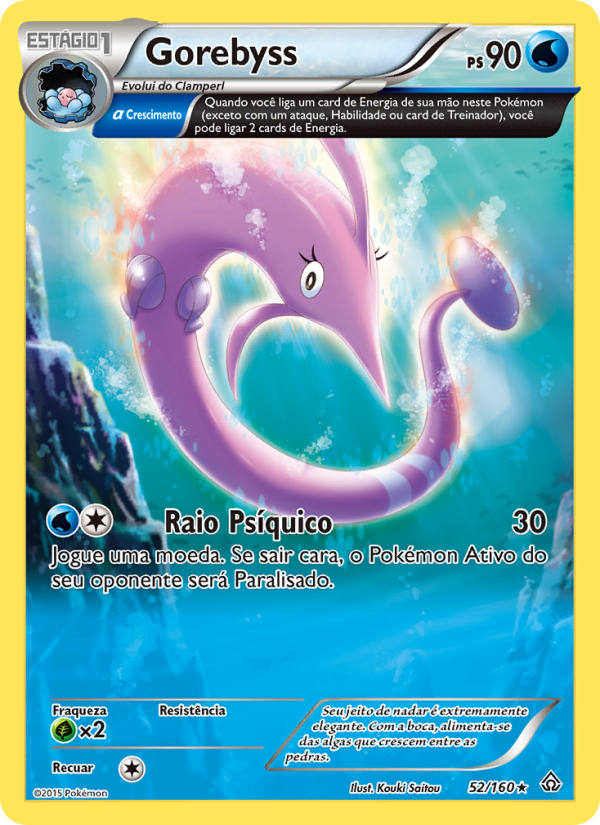 Gorebyss 52 — Conflito Primitivo (Portuguese Pokémon TCG card)