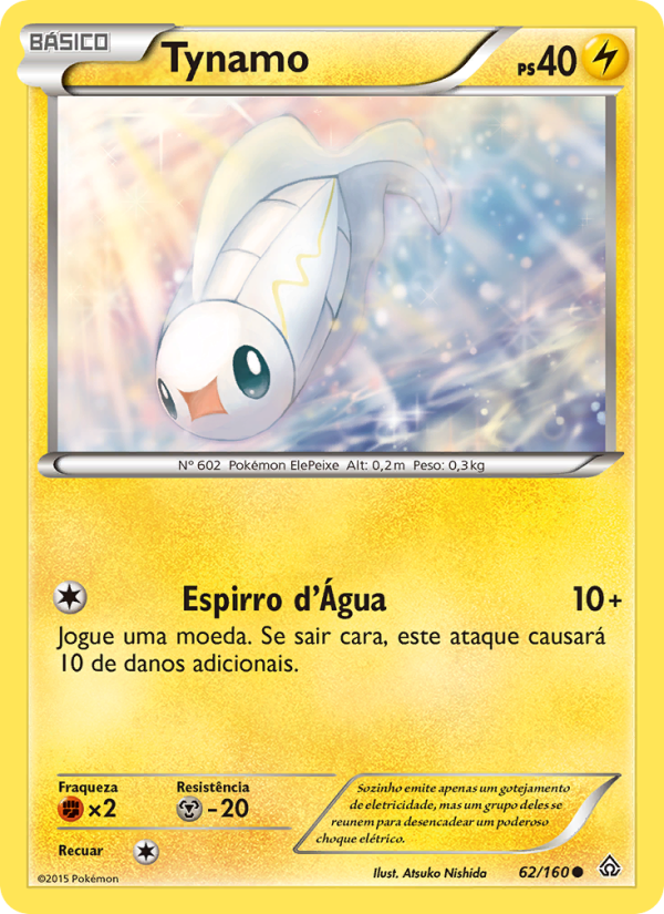 Tynamo 62 — Conflito Primitivo (Portuguese Pokémon TCG card)