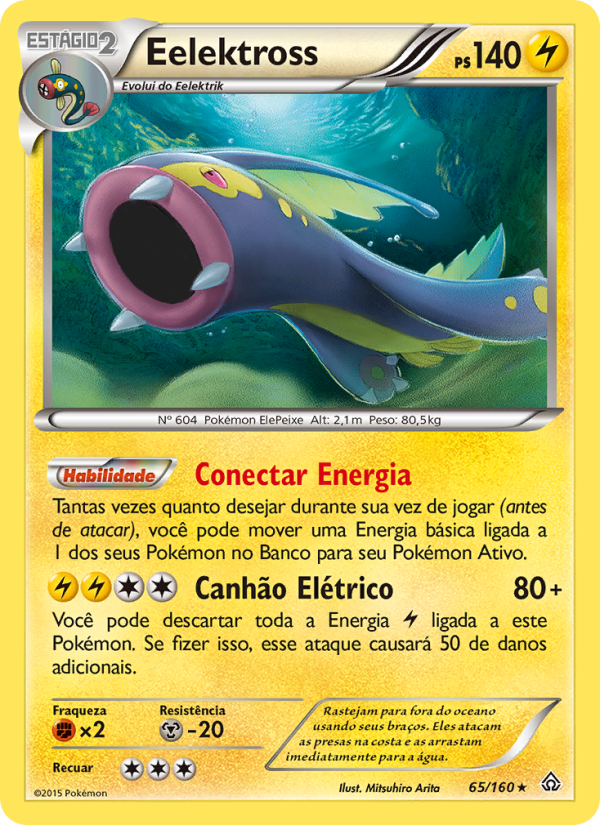 Eelektross 65 — Conflito Primitivo (Portuguese Pokémon TCG card)
